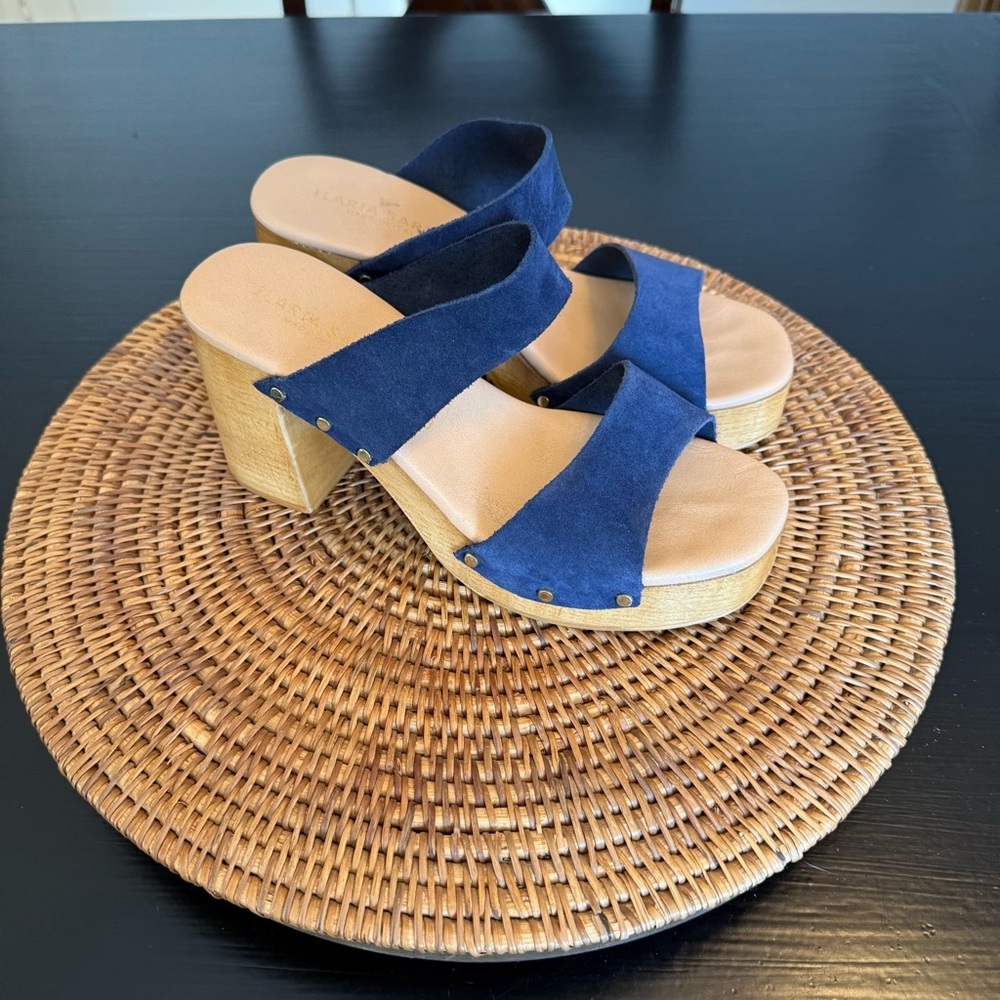 Ilaria Satori Elegant Navy Suede Women's Sandals